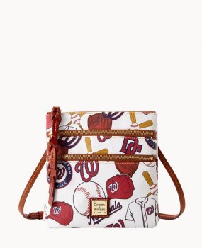 Dooney MLB Nationals N S Triple Zip Crossbody NATIONALS ID-VoEJv0Hz