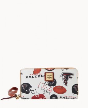 Dooney NFL Falcons Large Zip Around Wristlet FALCONS ID-h1GGE4FM