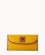Dooney Pebble Grain Continental Clutch Mustard ID-CoeEgqT8
