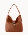 Dooney Pebble Grain Small Logo Lock Sac Caramel ID-NnLVos3d