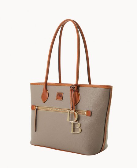 Dooney Pebble Grain Tote Taupe ID-XVIHC4Tn - Click Image to Close