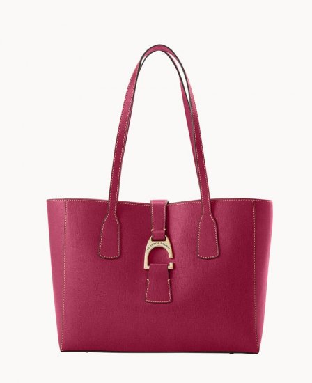 Dooney Saffiano Small Shannon Tote Cranberry ID-5OQ1cxSl - Click Image to Close