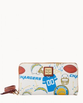 Dooney NFL Chargers Large Zip Around Wristlet CHARGERS ID-0jWI49Os