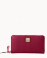 Dooney Saffiano Large Zip Around Wristlet Cranberry ID-BcHiJM1Y