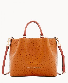 Dooney Ostrich Large Barlow Tan ID-LTCvAhQs