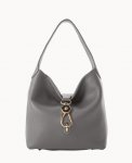 Dooney Pebble Grain Small Logo Lock Sac Slate ID-ObbBAXUg