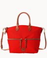 Dooney Nylon Large Pocket Satchel Red ID-rtDozX8K