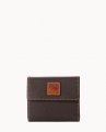 Dooney Pebble Grain Small Flap Credit Card Wallet Brown Tmoro ID-o6xYayMb