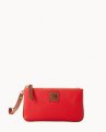 Dooney Pebble Grain Medium Wristlet Red ID-8q30fHP2