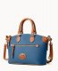 Dooney All Weather Leather 3.0 Domed Satchel 30 Denim ID-9BsEh085