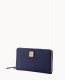 Dooney Saffiano Large Zip Around Wristlet Marine ID-7UrWGfOX