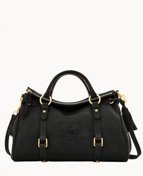 Dooney Florentine Large Satchel Black ID-V3s8FduB