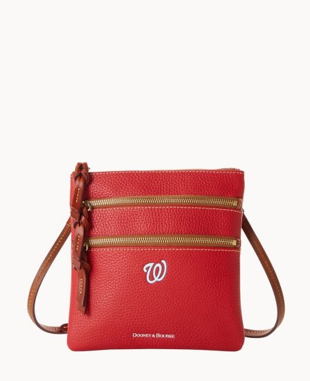 Dooney MLB Nationals N S Triple Zip Crossbody NATIONALS ID-DPeNE8Zl - Click Image to Close