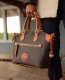 Dooney All Weather Leather 3.0 Domed Satchel 30 Chamois ID-xMSKIHVd