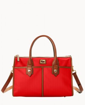 Dooney Wayfarer Satchel Red ID-8UXDxfxF