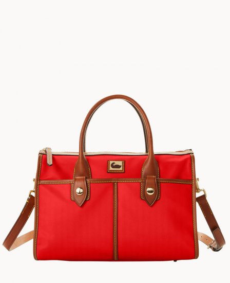 Dooney Wayfarer Satchel Red ID-8UXDxfxF - Click Image to Close