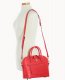 Dooney Saffiano Domed Zip Satchel Tomato ID-DBikZPbX