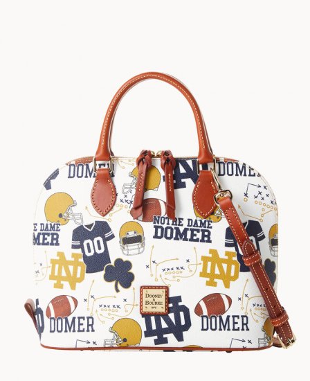 Dooney Collegiate Notre Dame Zip Zip Satchel NOTRE DAME ID-3RglPjBs - Click Image to Close