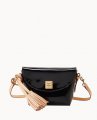 Dooney Patent Crossbody Saddle Bag Black ID-byB7JCNY