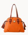 Dooney Pebble Grain Domed Satchel Clementine ID-4iV4HfF0