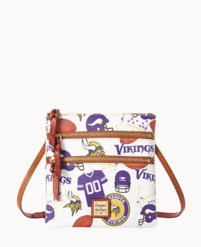 Dooney NFL Vikings N S Triple Zip Crossbody VIKINGS ID-L7fj2v9n