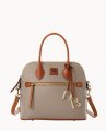 Dooney Pebble Grain Domed Satchel Taupe ID-GO8bI0uY