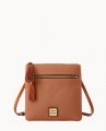 Dooney Pebble Grain Double Zip Tassel Crossbody Caramel ID-GTIC91WK