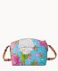 Dooney Hydrangea Monogram Penny Crossbody Blue ID-D1IkOsWz