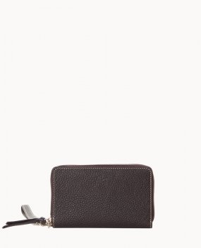 Dooney Henrys Zip Around Wristlet Brown Tmoro ID-pKAdohgY