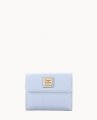 Dooney Saffiano Small Flap Credit Card Wallet Glacier Blue ID-JiLItz7K