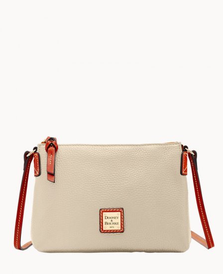 Dooney Pebble Grain Crossbody Pouchette Bone ID-aVlTLjnC - Click Image to Close