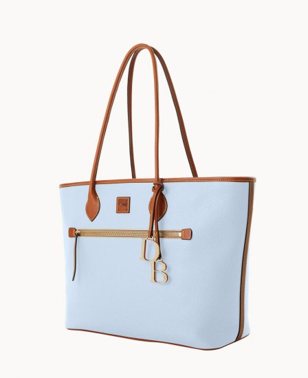 Dooney Pebble Grain Large Tote Glacier Blue ID-Bo1p0LkK - Click Image to Close