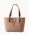 Dooney Ostrich Small Gretchen Tote Light Taupe ID-xqsfo0oS