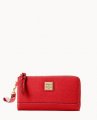 Dooney Saffiano Folded Zip Wristlet Tomato ID-3Q4cPLaO