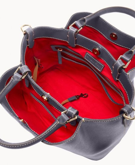 Dooney Saffiano Barlow Dark Grey ID-q59L8le0 - Click Image to Close