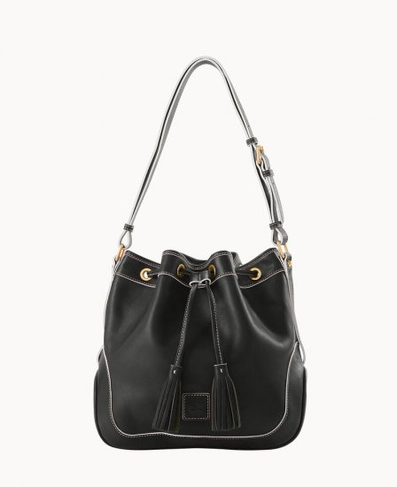 Dooney Florentine Drawstring Black ID-T4EvZWDb - Click Image to Close