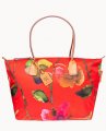 Dooney Roberta Pieri Flower Classic Large Robertina Tote Red ID-VOA8vECp