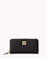 Dooney Saffiano Large Zip Around Black Black ID-jpEwzr4a