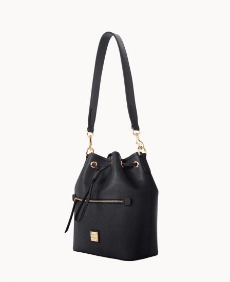 Dooney Saffiano Drawstring Black ID-puddd4kF - Click Image to Close