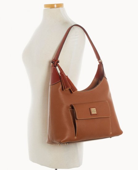 Dooney Pebble Grain Hobo Caramel ID-5ublTsTT - Click Image to Close