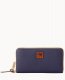 Dooney Pebble Grain Large Zip Around Wristlet Midnight Blue ID-pFRDQsBh
