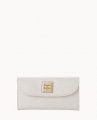 Dooney Saffiano Continental Clutch Ecru ID-FupHzEBH