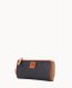 Dooney Pebble Grain Zip Clutch Wristlet Black ID-smxqLes4