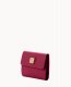 Dooney Saffiano Small Flap Credit Card Wallet Cranberry ID-R5UUCP3x