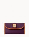 Dooney Wexford Leather Continental Clutch Plum Wine ID-ySiwigB6