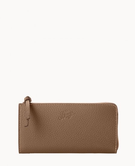 Dooney Henrys Zip Clutch Dark Taupe ID-djFvKzJA - Click Image to Close