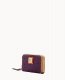 Dooney Ostrich Large Zip Around Credit Card Case Plum Wine ID-xCyza8BX