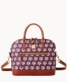 Dooney Collegiate Texas Achr(38)M Domed Zip Satchel TEXAS A&M ID-vOAL0CJl