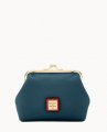 Dooney Pebble Grain Large Framed Purse Teal ID-LLxJpfZt