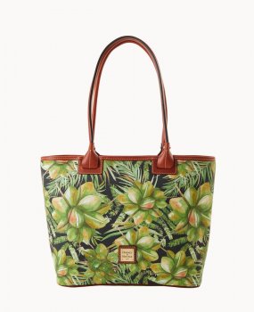 Dooney Palm Zip Tote Charcoal ID-4XUliDah